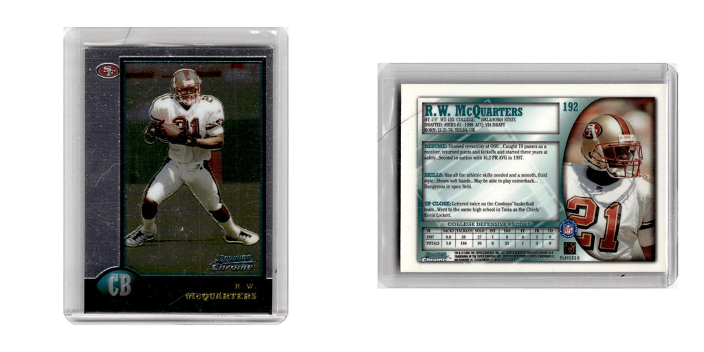 1998 Bowman Chrome R.W. McQuarters 49ers #192