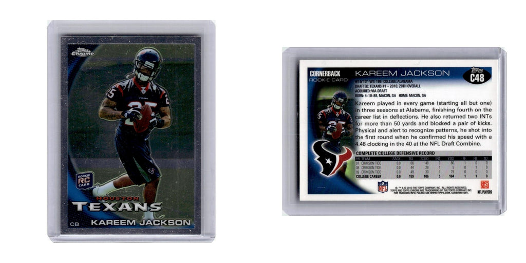 2010 Topps Chrome Kareem Jackson RC Texans #C48