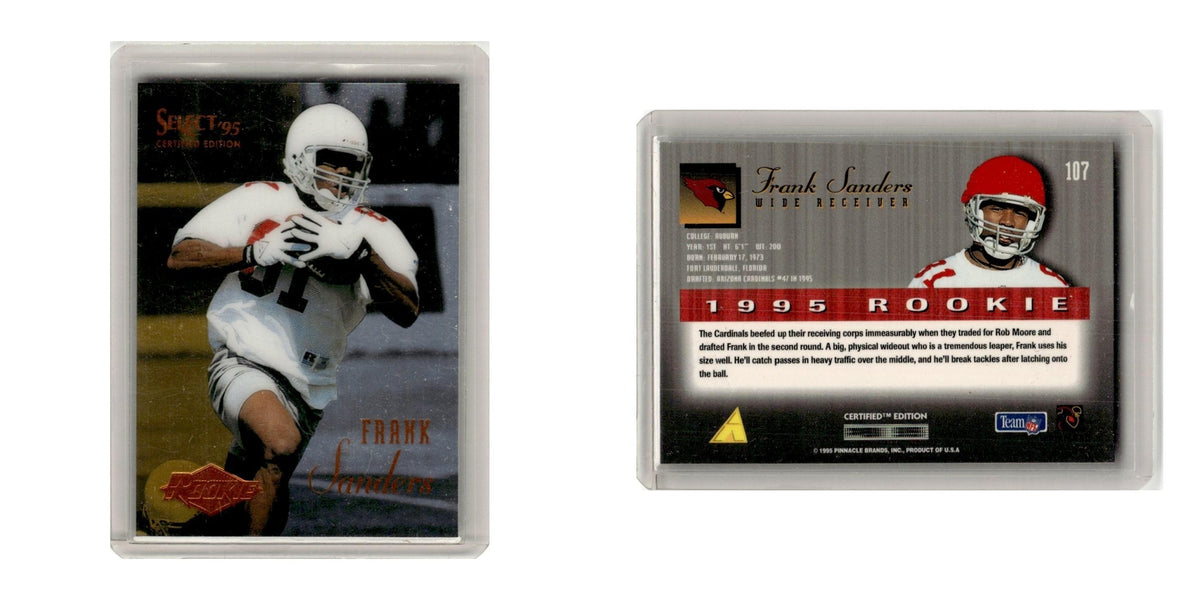 1995 Select Certified Frank Sanders RC Cardinals #107