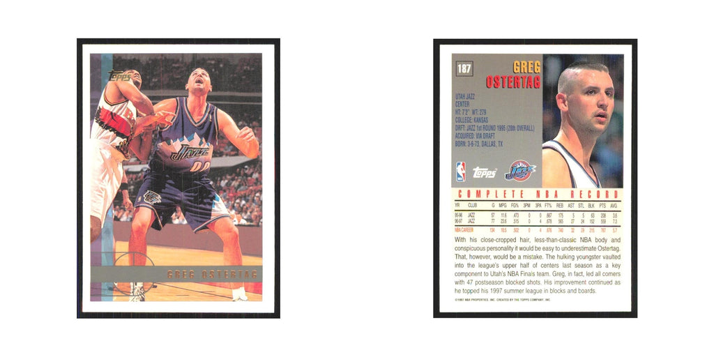 1997 Topps Greg Ostertag Jazz #187.0