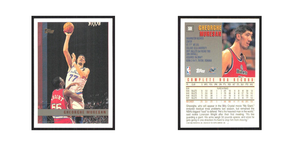1997 Topps Gheorghe Muresan Wizards #59.0