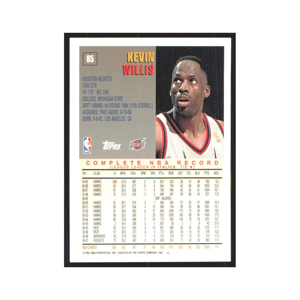 1997 Topps Kevin Willis Rockets #85.0
