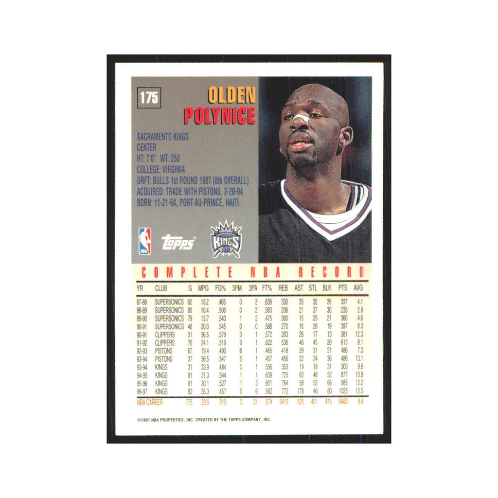 1997 Topps Olden Polynice Kings #175.0