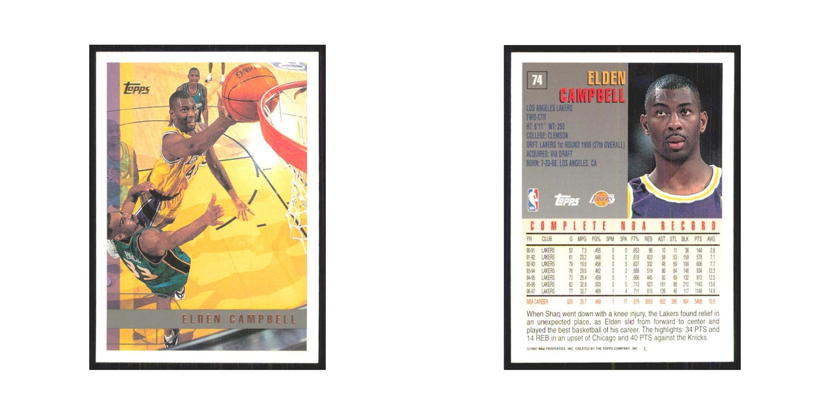 1997 Topps Elden Campbell Lakers #74.0