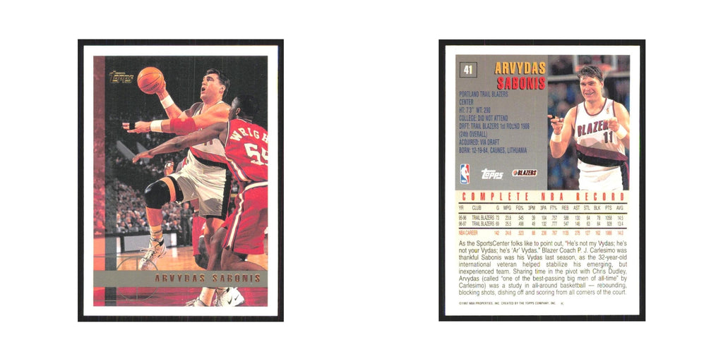 1997 Topps Arvydas Sabonis Blazers #41.0