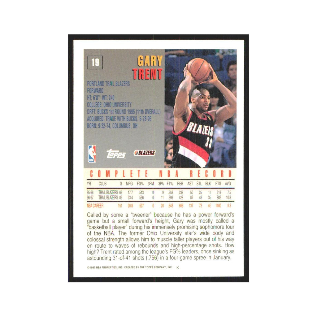 1997 Topps Gary Trent Blazers #19.0