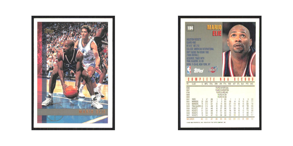 1997 Topps Mario Elie Rockets #184.0