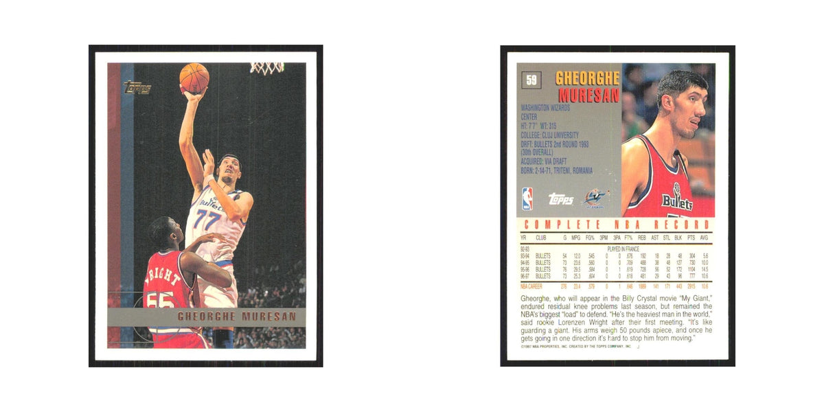 1997 Topps Gheorghe Muresan Wizards #59.0
