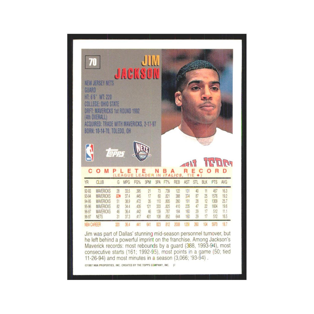 1997 Topps Jim Jackson Nets #70.0