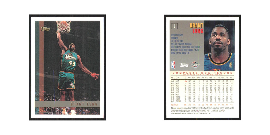 1997 Topps Grant Long Pistons #9.0
