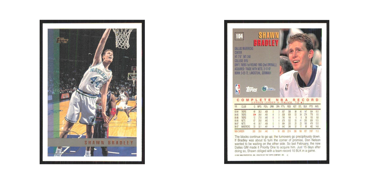 1997 Topps Shawn Bradley Mavericks #104.0