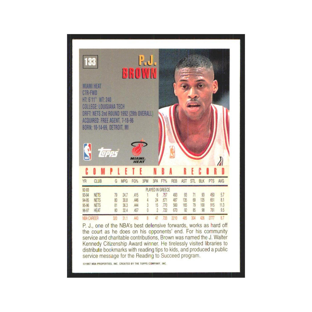 1997 Topps P.J. Brown Heat #133.0