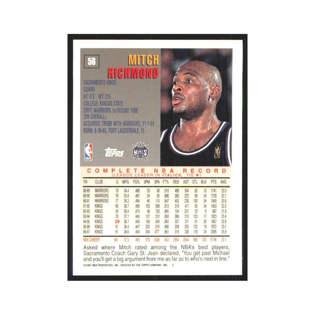 1997 Topps Mitch Richmond Kings #56.0