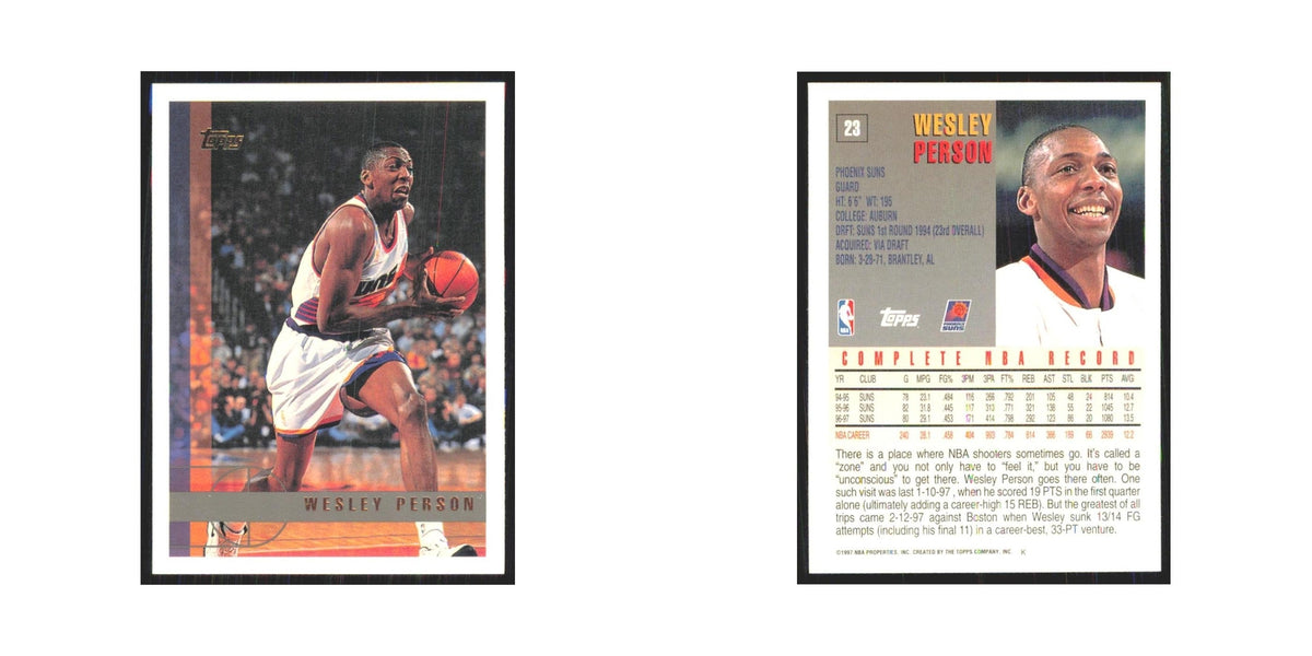 1997 Topps Wesley Person Suns #23.0