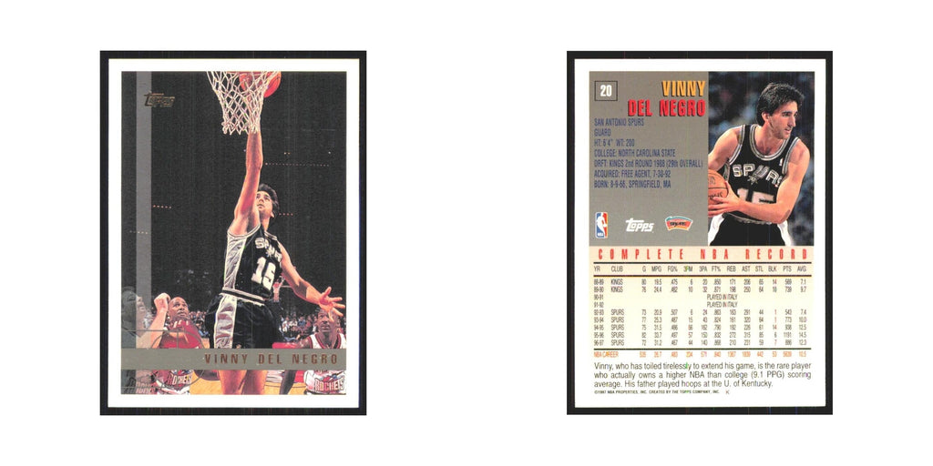 1997 Topps Vinny Del Negro Spurs #20.0