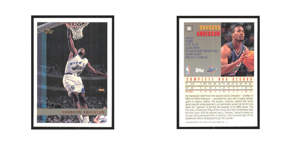 1997 Topps Shandon Anderson Jazz #55.0