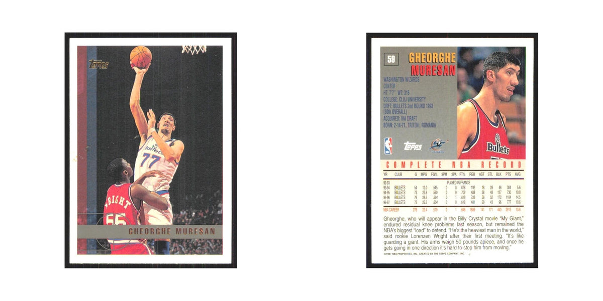 1997 Topps Gheorghe Muresan Wizards #59.0