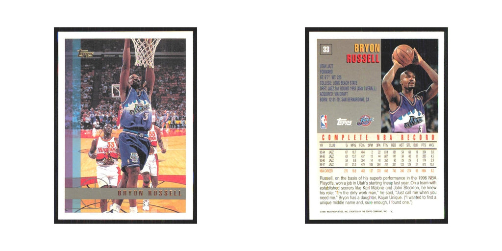 1997 Topps Bryon Russell Jazz #33.0