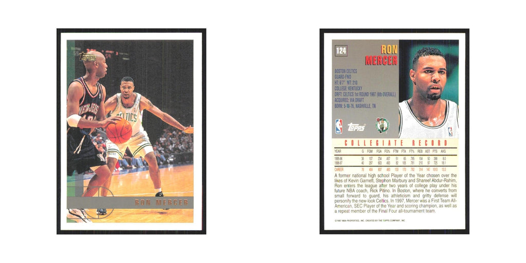 1997 Topps Ron Mercer Celtics #124.0