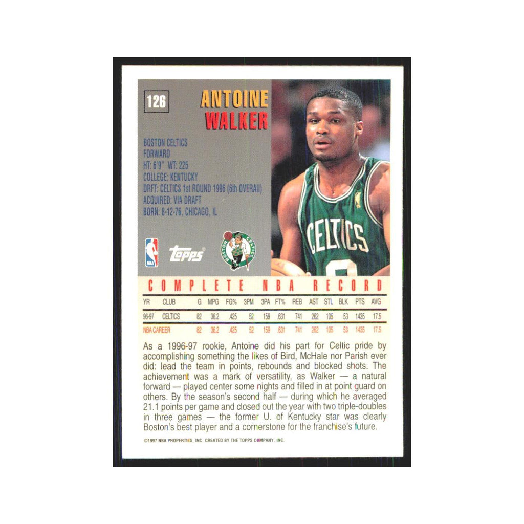 1997 Topps Antoine Walker Celtics #126.0