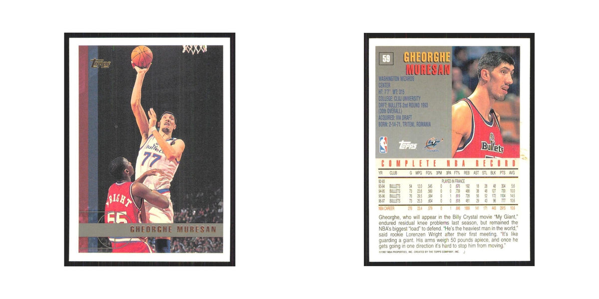 1997 Topps Gheorghe Muresan Wizards #59.0