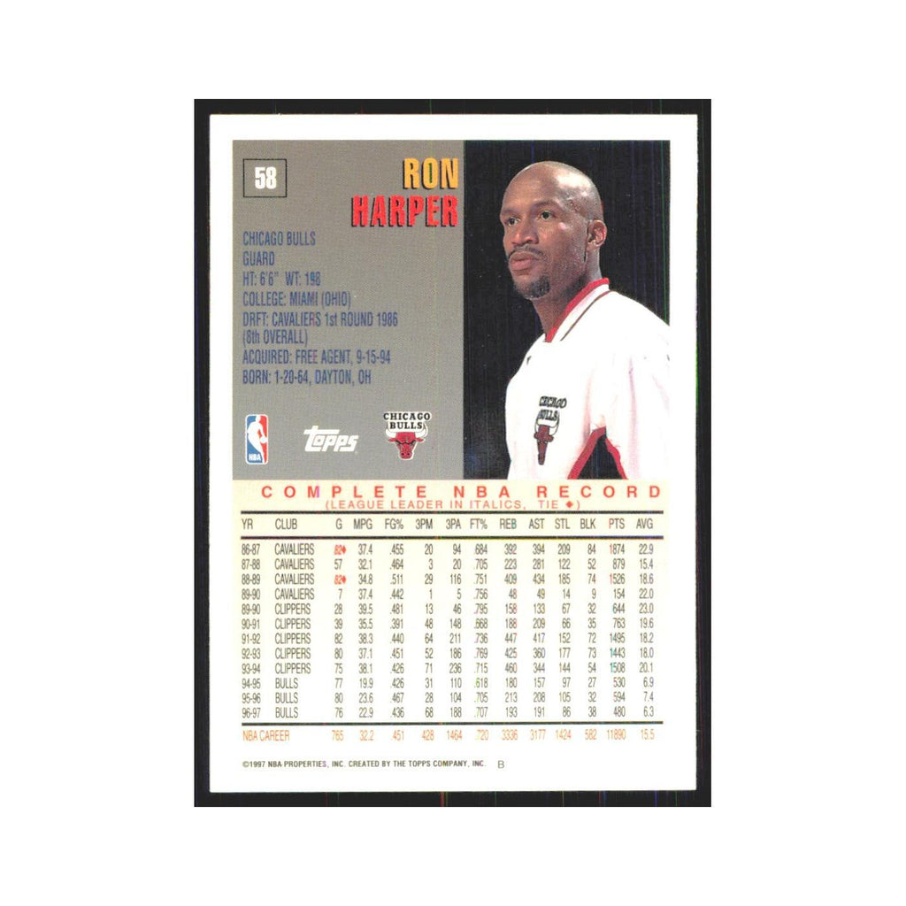1997 Topps Ron Harper Bulls #58.0