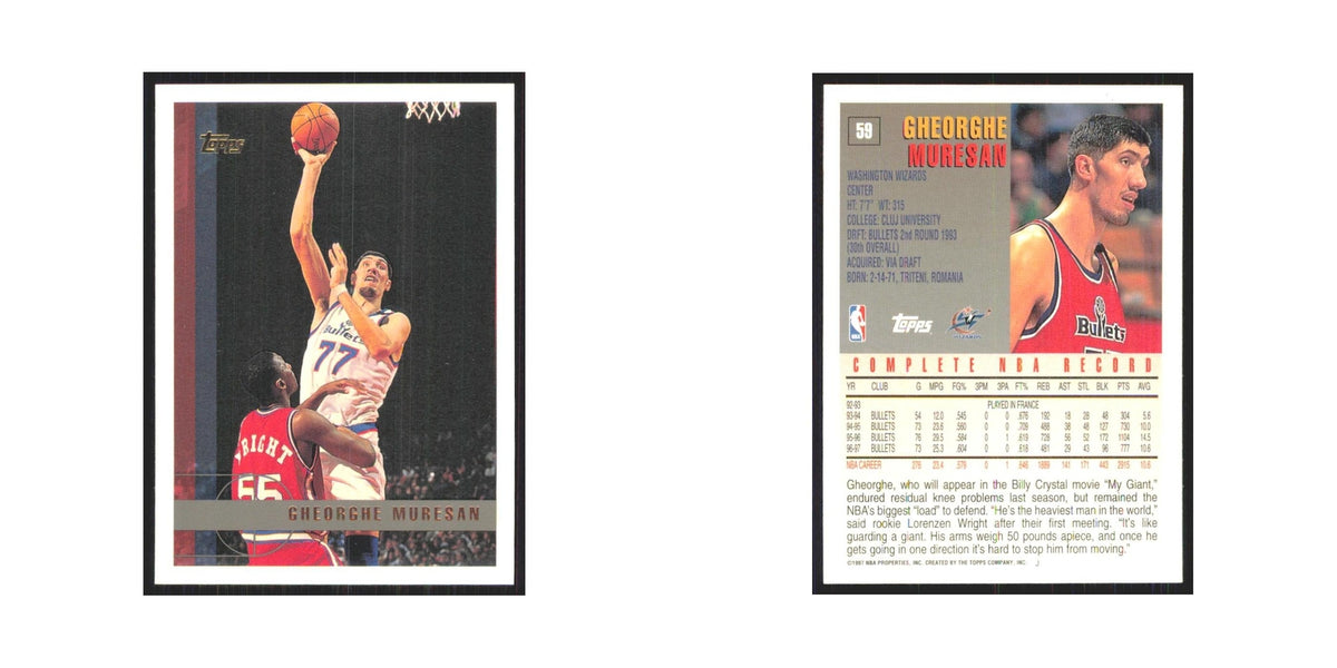 1997 Topps Gheorghe Muresan Wizards #59.0
