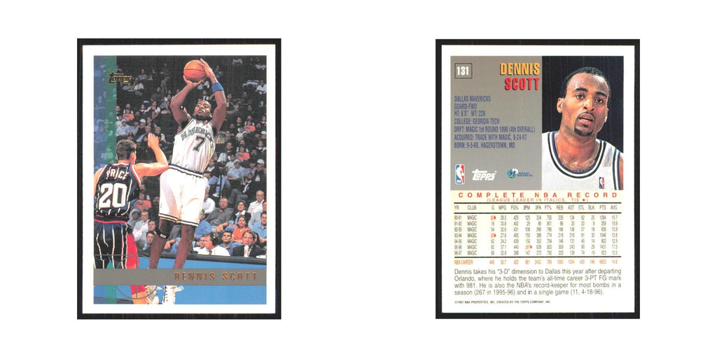 1997 Topps Dennis Scott Mavericks #131.0