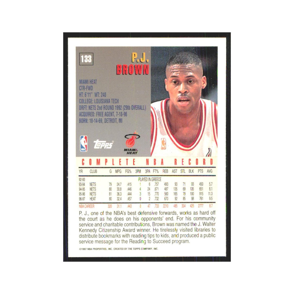 1997 Topps P.J. Brown Heat #133.0