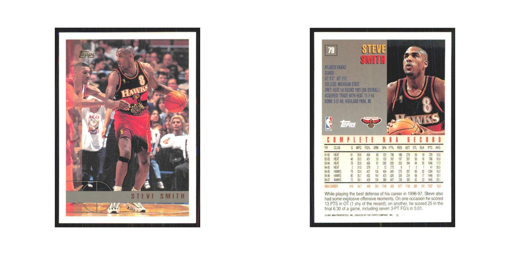1997 Topps Steve Smith Hawks #79.0