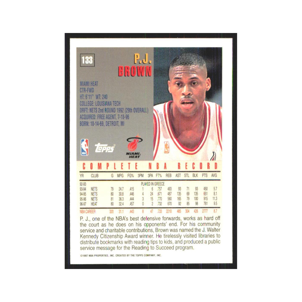 1997 Topps P.J. Brown Heat #133.0