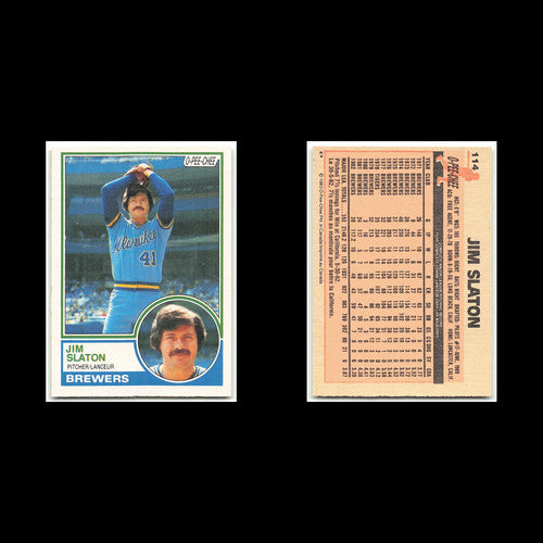 Jim Slaton #114 1983 O-Pee-Chee Milwaukee Brewers Baseball Card MLB NM