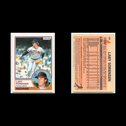 Lary Sorensen #48 1983 O-Pee-Chee Cleveland Indians Baseball Card MLB NM