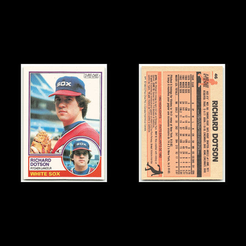 Richard Dotson #46 1983 O-Pee-Chee Chicago White Sox Baseball Card MLB NM