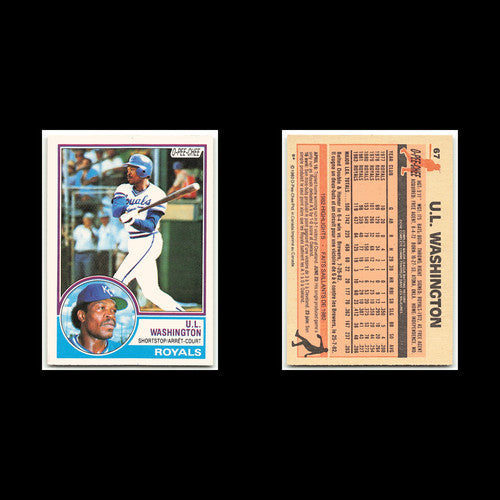 U.L. Washington #67 1983 O-Pee-Chee Kansas City Royals Baseball Card MLB NM