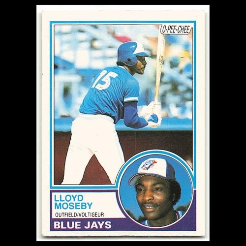 Lloyd Moseby #124 1983 O-Pee-Chee Toronto Blue Jays Baseball Card MLB NM
