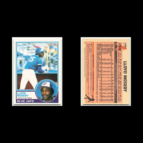 Lloyd Moseby #124 1983 O-Pee-Chee Toronto Blue Jays Baseball Card MLB NM