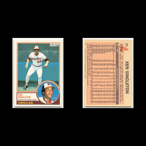 Ken Singleton #85 1983 O-Pee-Chee Baltimore Orioles Baseball Card MLB NM