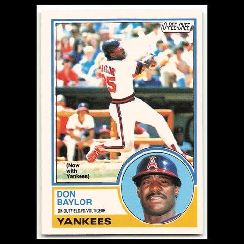 Don Baylor #105 1983 O-Pee-Chee New York Yankees Baseball Card MLB NM