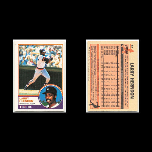 Larry Herndon #13 1983 O-Pee-Chee Detroit Tigers Baseball Card MLB NM