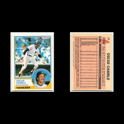 Oscar Gamble #19 1983 O-Pee-Chee New York Yankees Baseball Card MLB NM