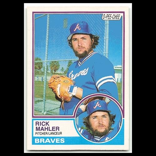 Rick Mahler #76 1983 O-Pee-Chee Atlanta Braves Baseball Card MLB NM