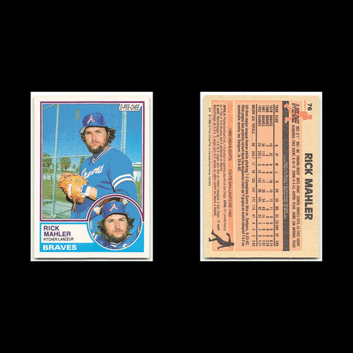 Rick Mahler #76 1983 O-Pee-Chee Atlanta Braves Baseball Card MLB NM
