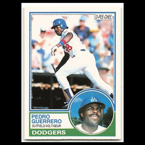 Pedro Guerrero #116 1983 O-Pee-Chee Los Angeles Dodgers Baseball Card MLB NM