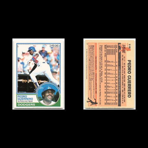 Pedro Guerrero #116 1983 O-Pee-Chee Los Angeles Dodgers Baseball Card MLB NM