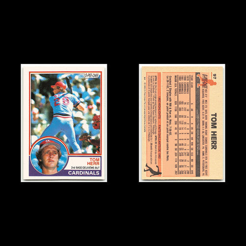 Tom Herr #97 1983 O-Pee-Chee St. Louis Cardinals Baseball Card MLB NM
