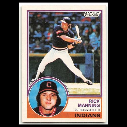 Rick Manning #147 1983 O-Pee-Chee Cleveland Indians Baseball Card MLB NM