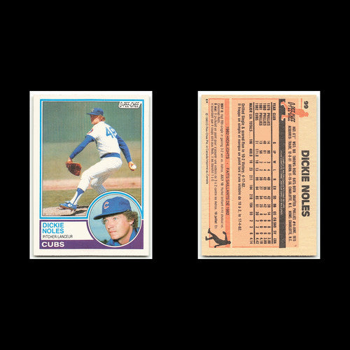 Dickie Noles #99 1983 O-Pee-Chee Chicago Cubs Baseball Card MLB NM