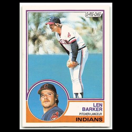 Len Barker #120 1983 O-Pee-Chee Cleveland Indians Baseball Card MLB NM