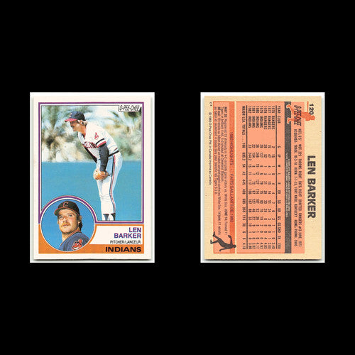 Len Barker #120 1983 O-Pee-Chee Cleveland Indians Baseball Card MLB NM